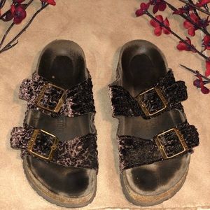 BIRKENSTOCK Arizona Brown Velvet Women Sandals